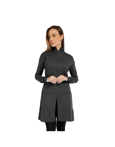 Jaleco Feminino PowerFlex Cinza Escuro