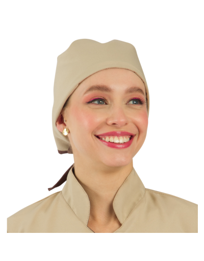 Gorro Dupla Face Marrom e Nude