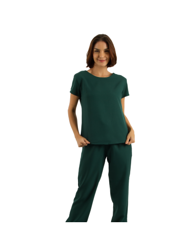 Pijama Cirurgico Feminino Versatile Verde Escuro