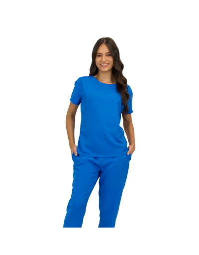 Pijama Cirúrgico Feminino FunColors Azul