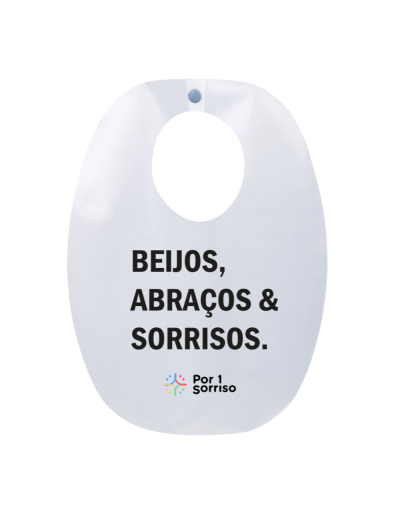 Babador Adulto Beijos, Abraços & Sorrisos