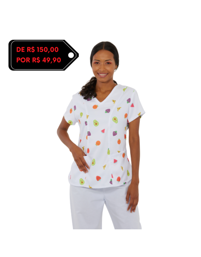 Blusa Scrub Feminina Tutti-Frutti
