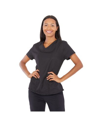 Blusa Scrub Feminina Unik Manga Curta Preto