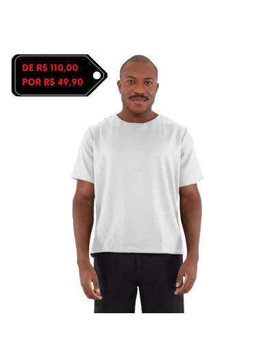 Blusa Scrub Masculina Unik M. Curta Branco