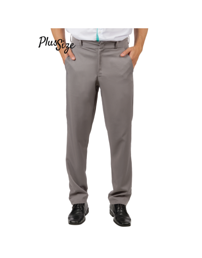 Calça Masculina Plus Size Social Botocenter Cinza