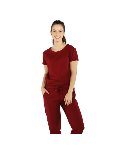 Pijama Cirúrgico Feminino Versatile Bordô