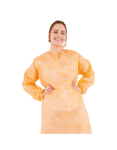 Jaleco Descartável TNT 40g - Laranja