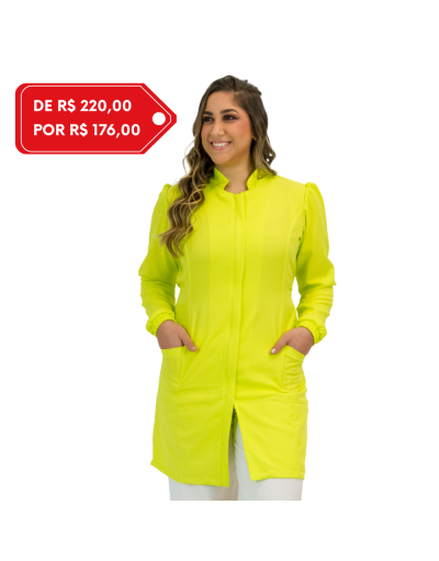 Jaleco Feminino FunColors Verde Neon