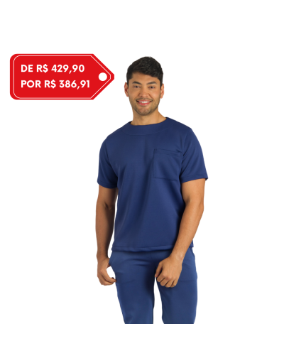 Pijama Cirúrgico Masculino Newprene Azul Marinho