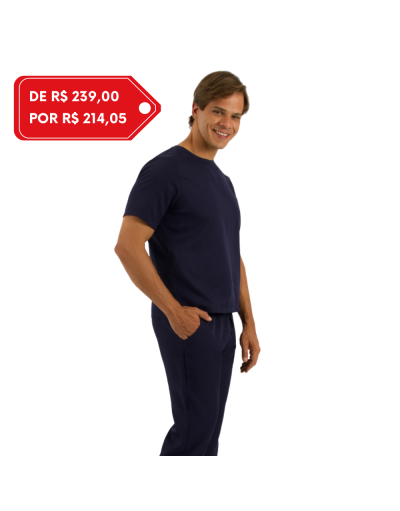 Pijama Cirúrgico Masculino Versatile Azul Marinho