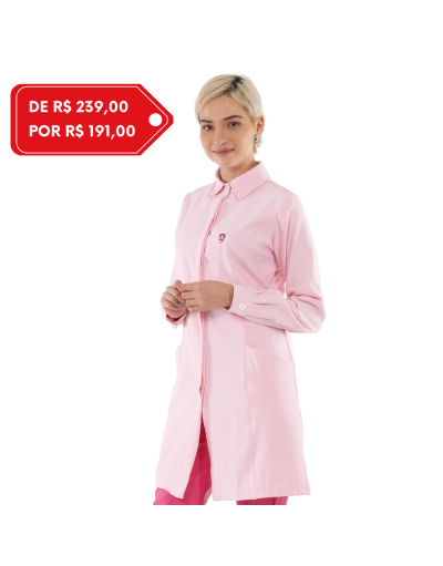 Jaleco Feminino Miss. Kitsch Polo Rosa