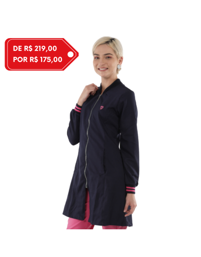 Jaleco Feminino Miss. Kitsch Ribana Azul Marinho