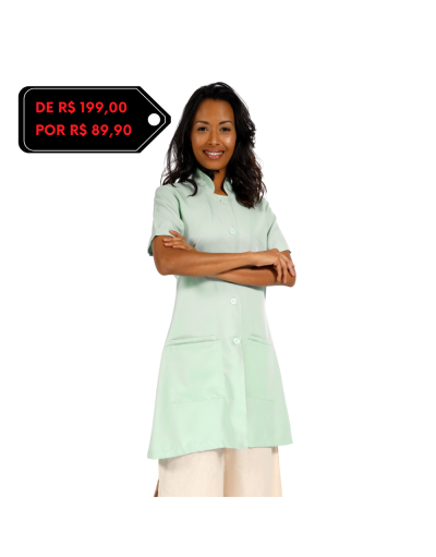 Jaleco Feminino Classic Manga Curta Verde