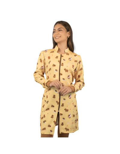 Jaleco Feminino Estampado Capivara