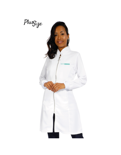 Jaleco Feminino Plus Size Botocenter Branco