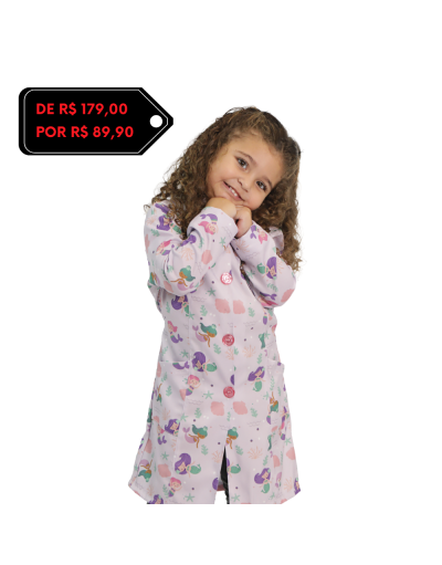 Jaleco Infantil Sereia