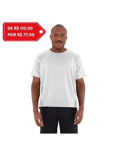 Blusa Scrub Masculina Unik M. Curta Branco
