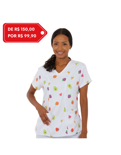 Blusa Scrub Feminina Tutti-Frutti