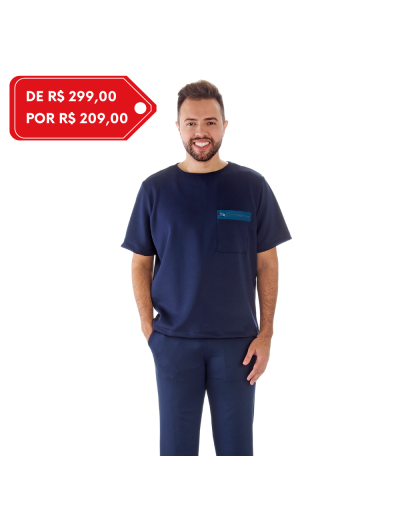 Pijama Cirúrgico Masculino Newprene Azul