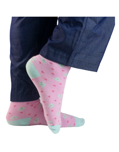 Meia Love Teeth Rosa - Do 36 ao 43