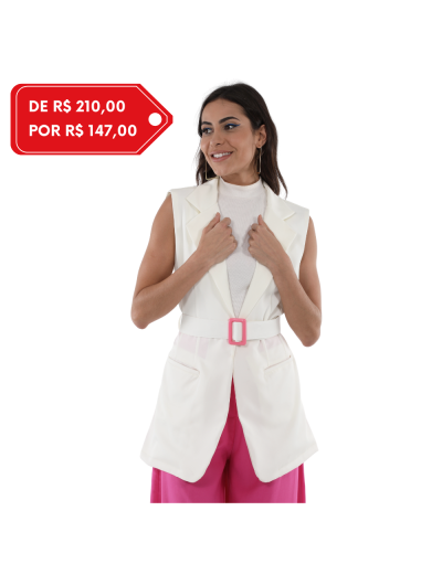 Colete Feminino Fancy Off White
