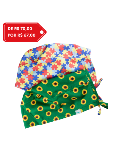 Kit Gorros Girassol e Quebra Cabeça