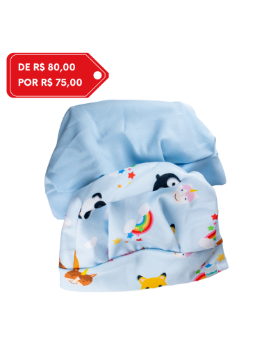 Kit Toucas Bichinhos e Azul Claro