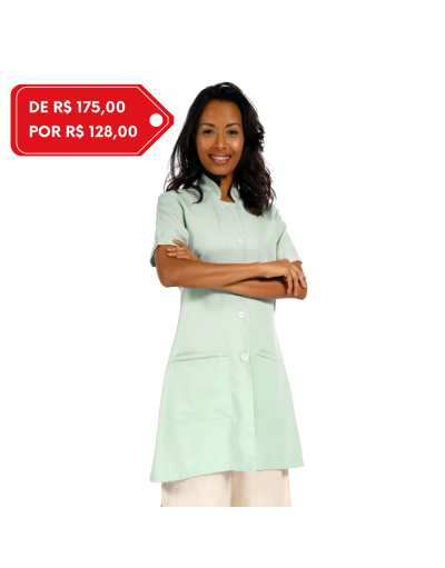 Jaleco Feminino Classic Manga Curta Verde