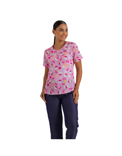 Pijama Cirúrgico Feminino Hello Kitty Jelly