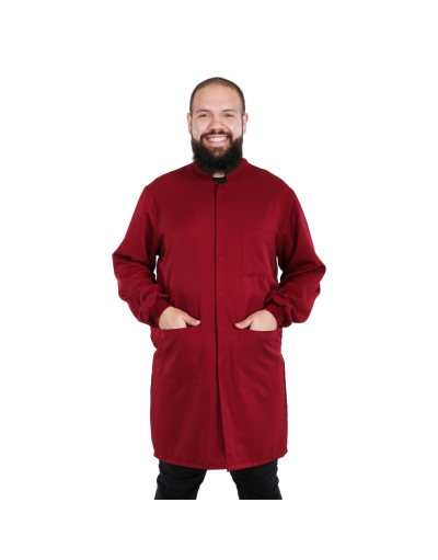 Jaleco Masculino Plus Size Unik - Bordô